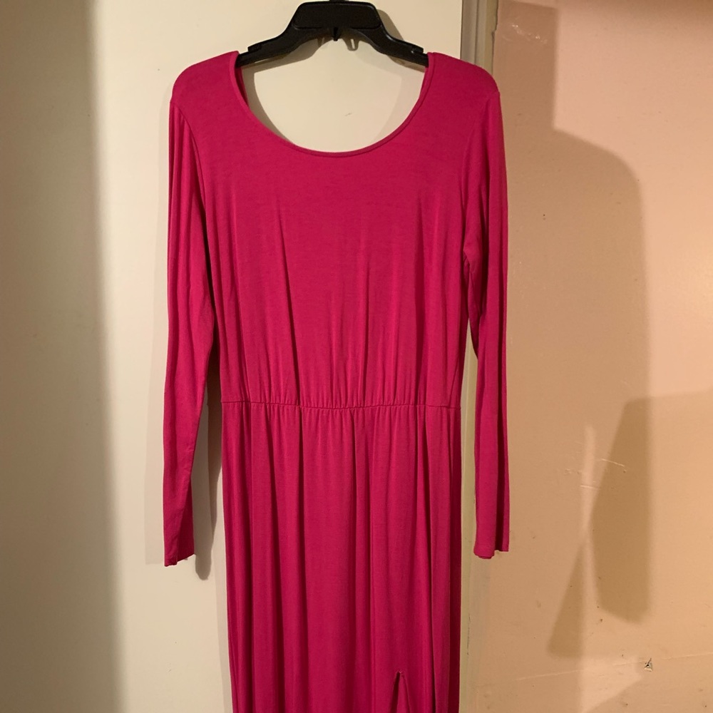 Hot pink maxi dress